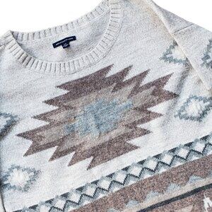 Aztec Southwestern Sweater American Eagle Wool Blend Women's Small